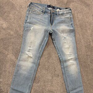 New with Tags Hollister Blue Skinny Distressed Jeans